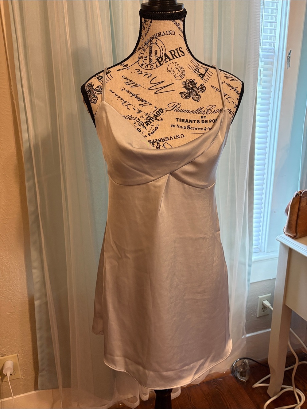 bp Satin Slip Mini Dress